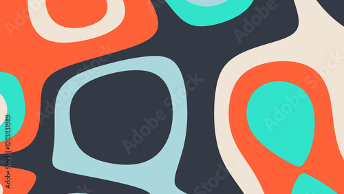 Modern Groovy Bubble Pattern Lava Lamp Background
