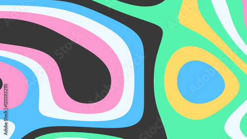 Swirl Groovy Bubble Pattern Lava Lamp Background