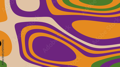 Purple Groovy Bubble Pattern Lava Lamp Background