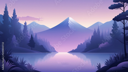 A gradient transitioning from dark blue to pale lavender, symbolizing serenity