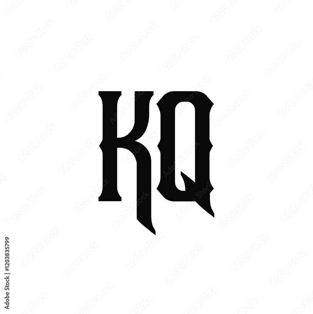 KQ monogram logo design letter text name symbol monochrome logotype alphabet character simple logo KQ monogram logo design letter text name symbol monochrome logotype alphabet character simple logo