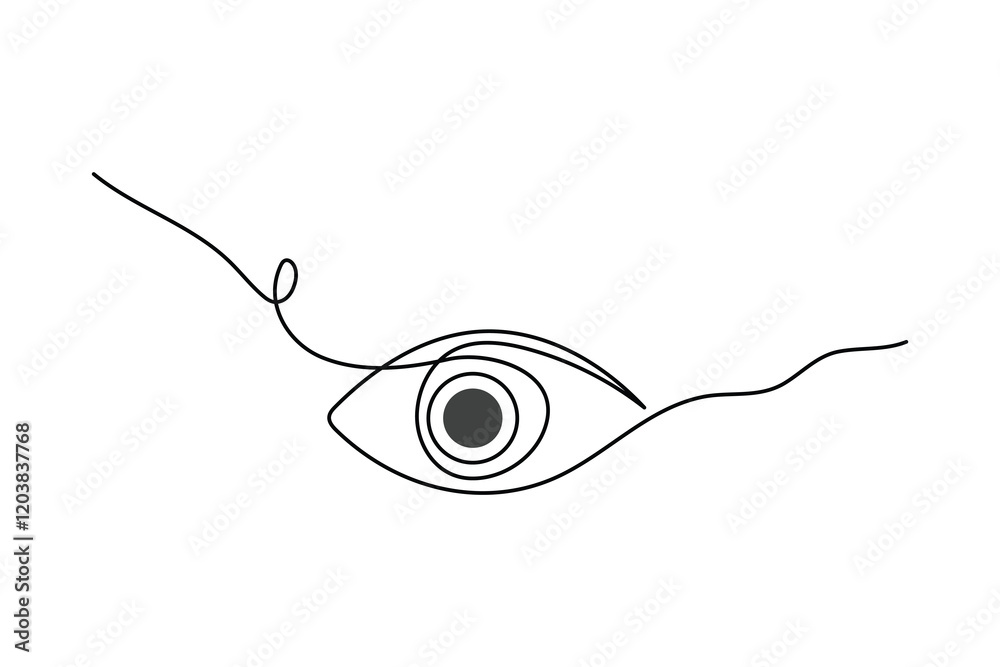 Simple hand drawn minimalist eye one line art drawing of Minimal outline vector icon Simple hand drawn minimalist eye one line art drawing of Minimal outline vector icon