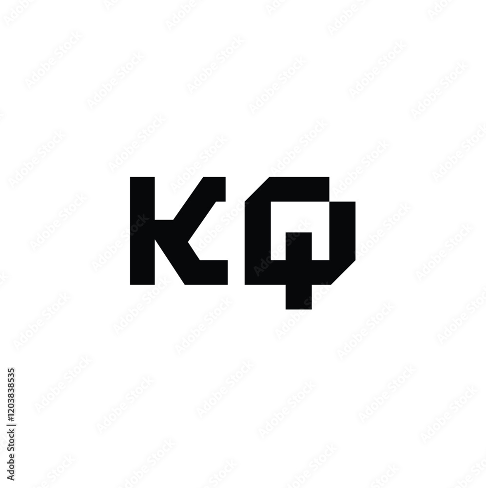 KQ monogram logo design letter text name symbol monochrome logotype alphabet character simple logo