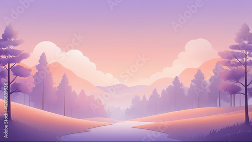 A soft gradient from light peach to lavender, creating a calming atmosphere