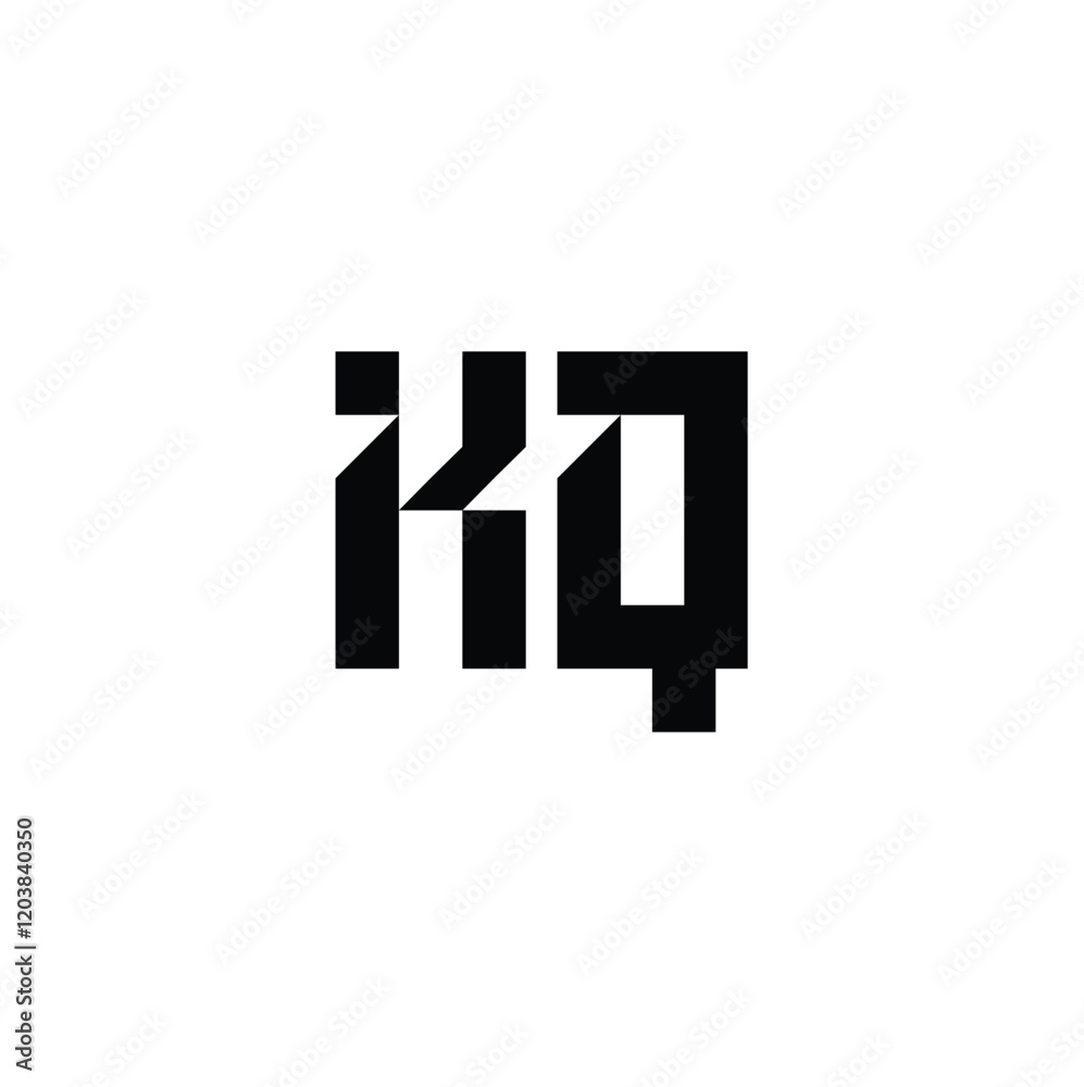 KQ monogram logo design letter text name symbol monochrome logotype alphabet character simple logo KQ monogram logo design letter text name symbol monochrome logotype alphabet character simple logo