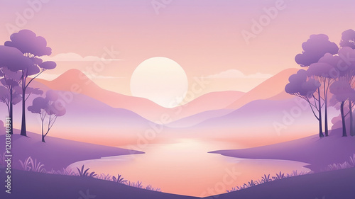 A soft gradient from light peach to lavender, creating a calming atmosphere
