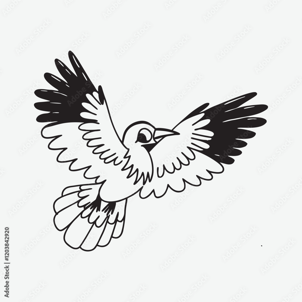 Beautiful bird line art design Beautiful bird line art design