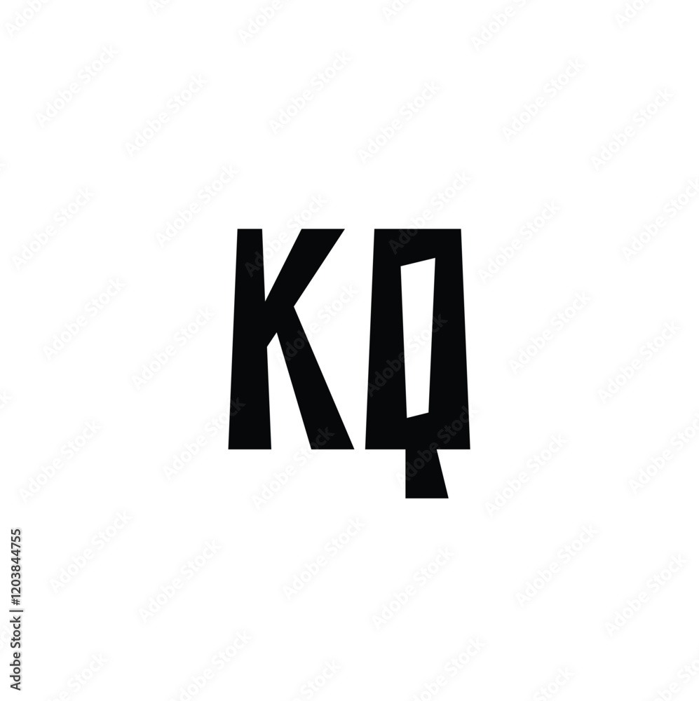 KQ monogram logo design letter text name symbol monochrome logotype alphabet character simple logo KQ monogram logo design letter text name symbol monochrome logotype alphabet character simple logo