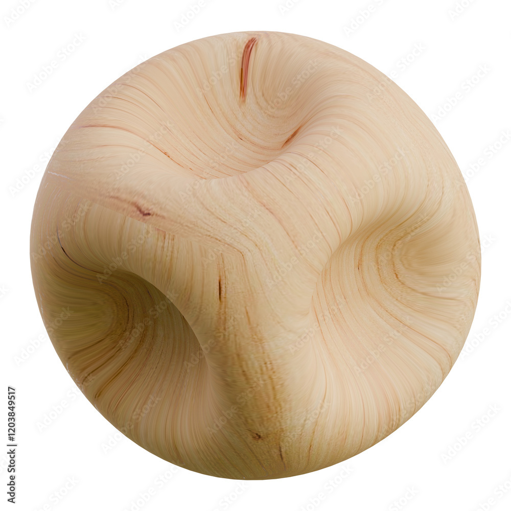 Holed Cube 3D Wooden Abstract Shape Icon Holed Cube 3D Wooden Abstract Shape Icon