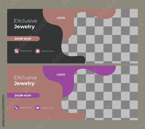  Jewelry Facebook Cover Template Design
