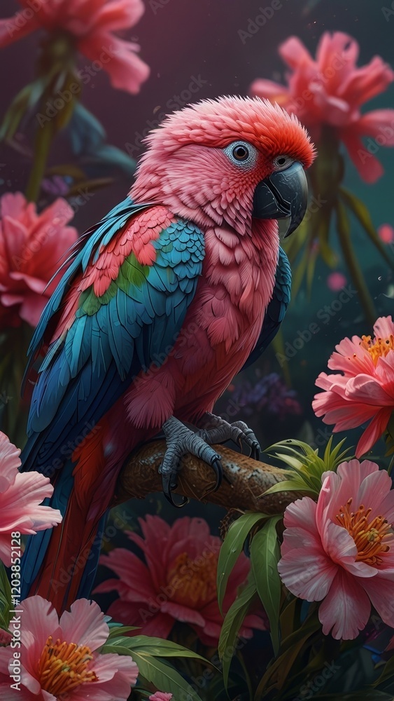 Fototapeta premium red and yellow macaw