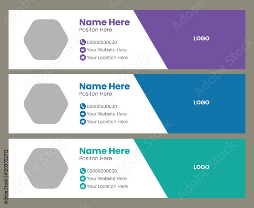  Corporate vector linkedin cover template
