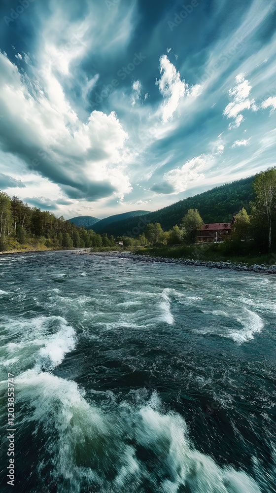 Obraz premium Rushing river