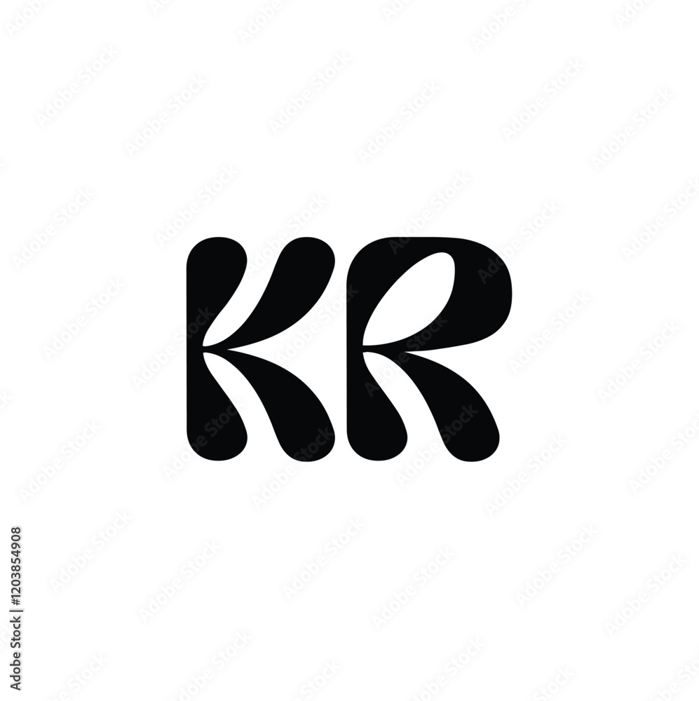 KR monogram logo design letter text name symbol monochrome logotype alphabet character simple logo KR monogram logo design letter text name symbol monochrome logotype alphabet character simple logo