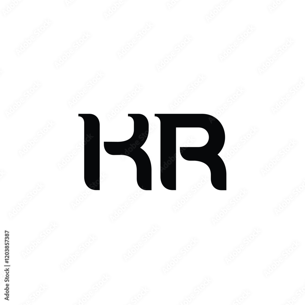 KR monogram logo design letter text name symbol monochrome logotype alphabet character simple logo KR monogram logo design letter text name symbol monochrome logotype alphabet character simple logo