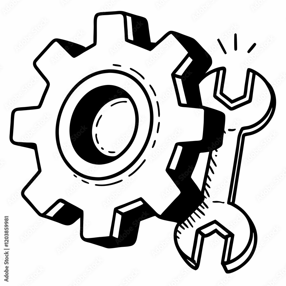 Settings Gear Icon, illustration of a gear, icon vector, icon vector illustration Settings Gear Icon, illustration of a gear, icon vector, icon vector illustration