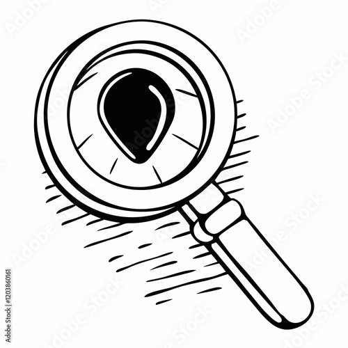 Search Icon, magnifying glass icon, vector magnifying icon