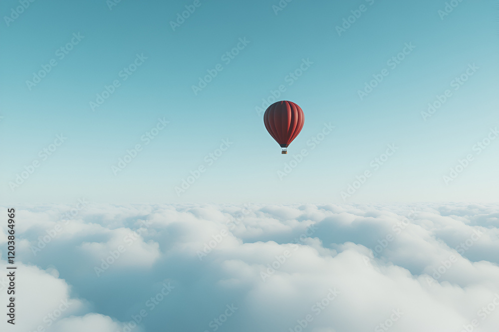 Hot air balloon over the sky with empty space for text, background and wallpaper. Hot air balloon over the sky with empty space for text, background and wallpaper.