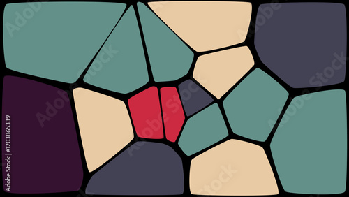 Colourful Pattern Background Blocks Vintage