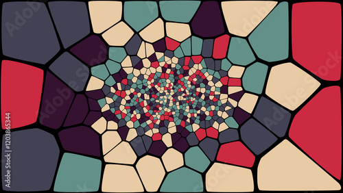 Colourful Pattern Background Blocks Vintage Retro