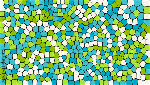 Green Blue Colourful Pattern Background Blocks Sea