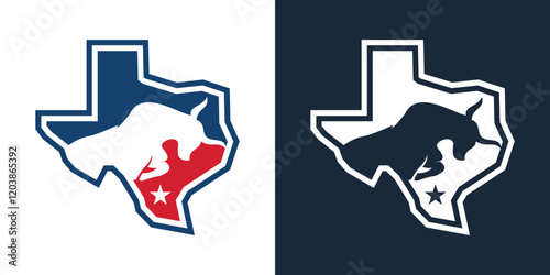 texas bull icon logo design abstract vector