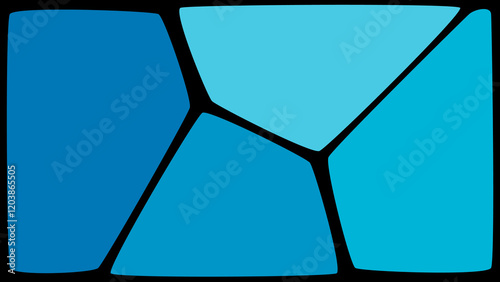 Blue Colourful Pattern Background Blocks 