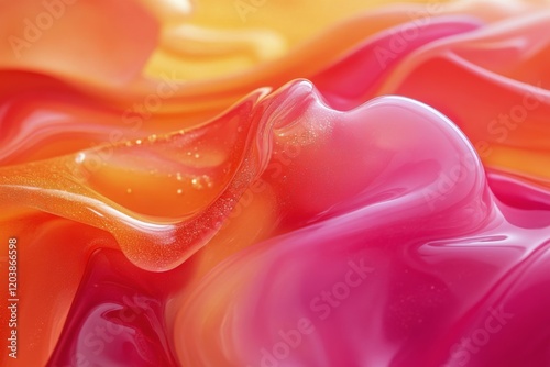 Golden syrup swirls reflecting warm light in a dynamic and vibrant composition