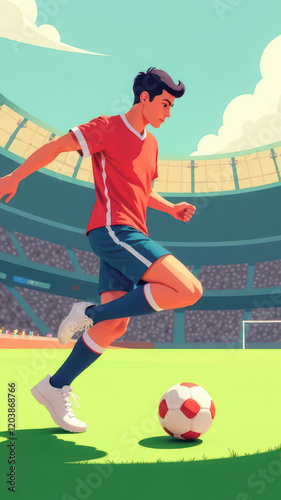 Football Player on the Field