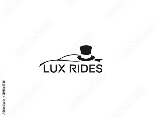 lux rides Car Logo Abstract Lines Vector