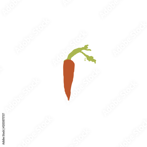 Carrot on an isolated white background.