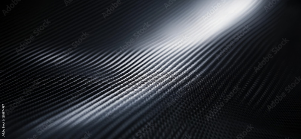Obraz premium Abstract dark gray wavy lines background texture.