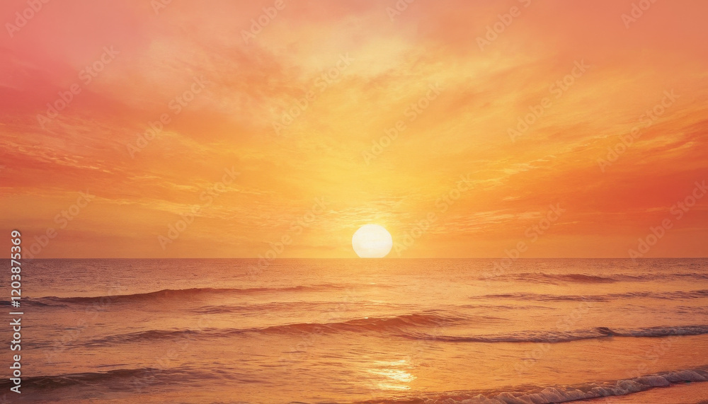 Textured sunrise background with golden yellow and coral pink brushstrokes Textured sunrise background with golden yellow and coral pink brushstrokes