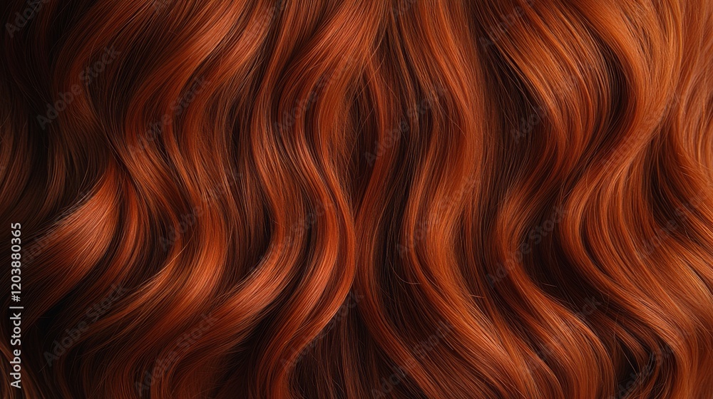 Vibrant red hair with soft waves and rich texture for beauty and fashion inspiration Vibrant red hair with soft waves and rich texture for beauty and fashion inspiration