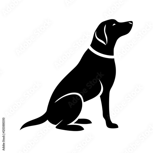 Modern dog illustration with a friendly and approachable style, ideal for pet stores, animal shelters, or branding purposes.