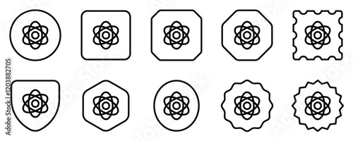 Editable atom vector icon. Science, physics, laboratory. Part of a big icon set family. Perfect for web and app interfaces, presentations, infographics, etc
