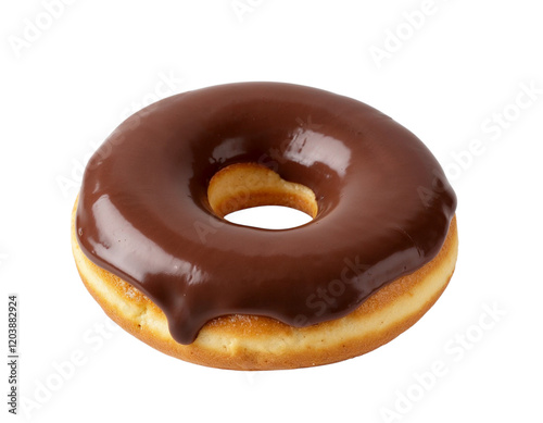 chocolate donut isolated on white
