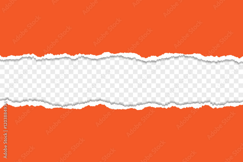 Torn Paper Edge with Transparent Background for Creative Layouts