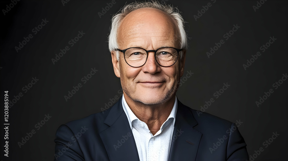 Confident senior businessman portrait, dark background, professional headshot, ideal for corporate websites Confident senior businessman portrait, dark background, professional headshot, ideal for corporate websites