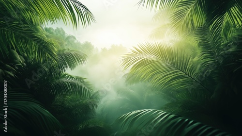 Lush Tropical Rainforest Background for Advertising