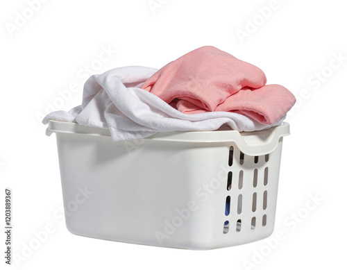 laundry basket with clothes