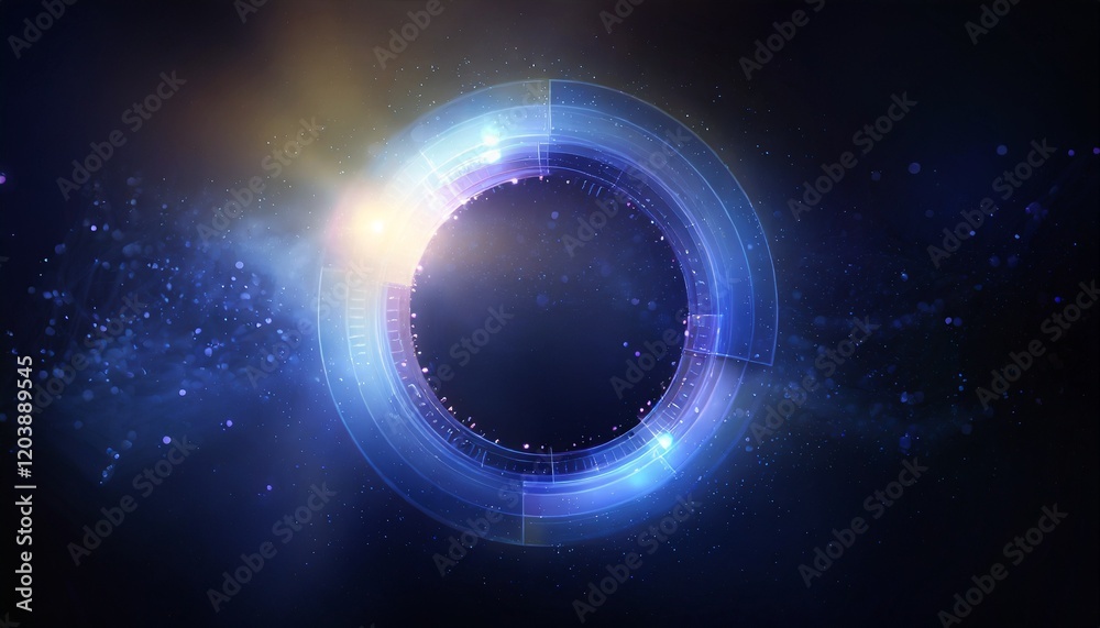 Obraz premium Abstract background. luminous swirling. Elegant glowing circle. Big data cloud. Light ring.