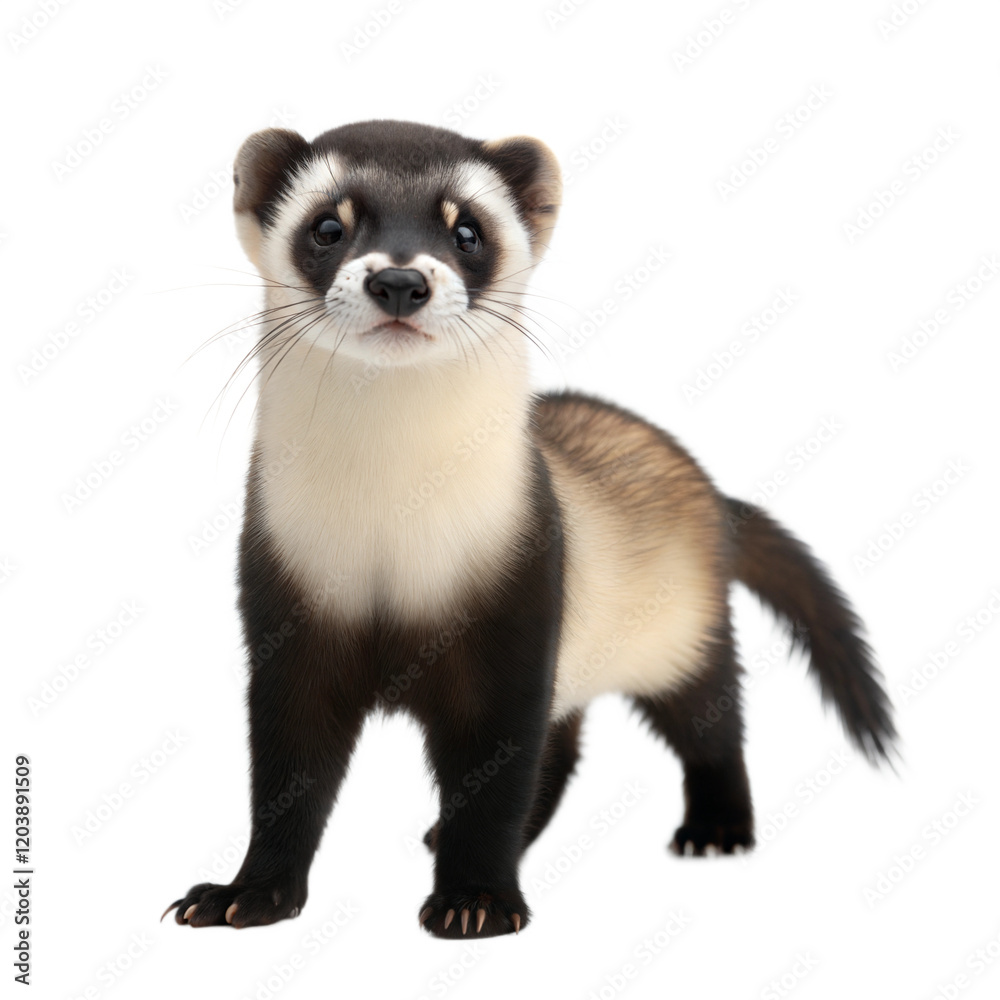 Fototapeta premium Black Footed Ferret AI Generated Image
