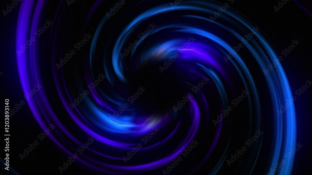Blue purple swirling light creates dark vortex pattern.