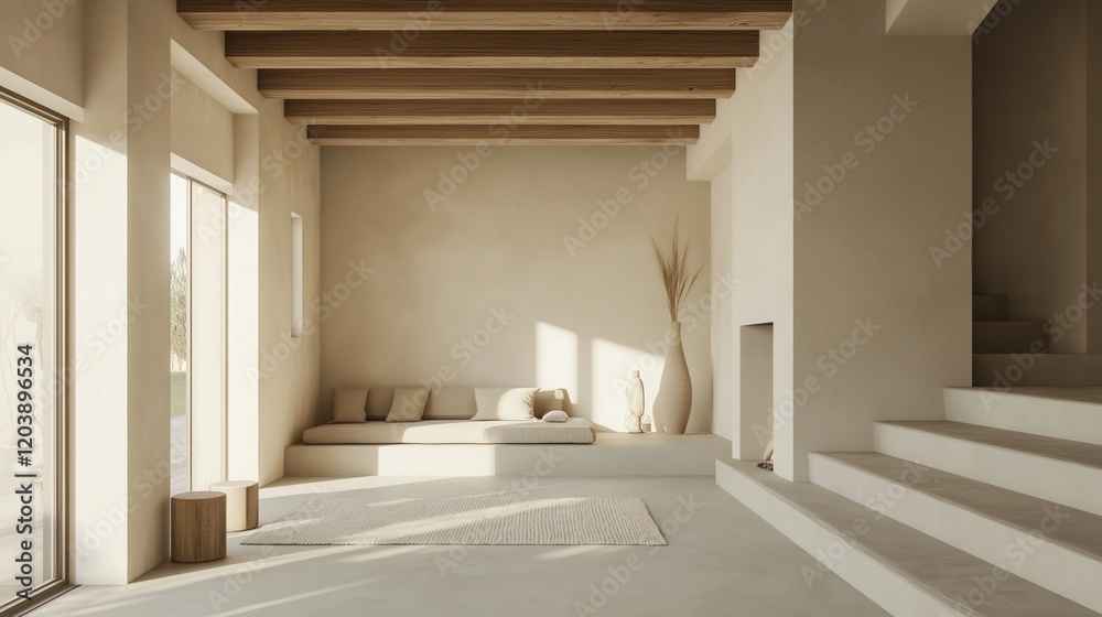 Obraz premium Bright and airy modern space