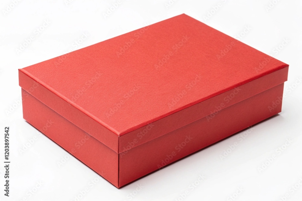 red cardboard storage box mock-up. red cardboard storage box mock-up.