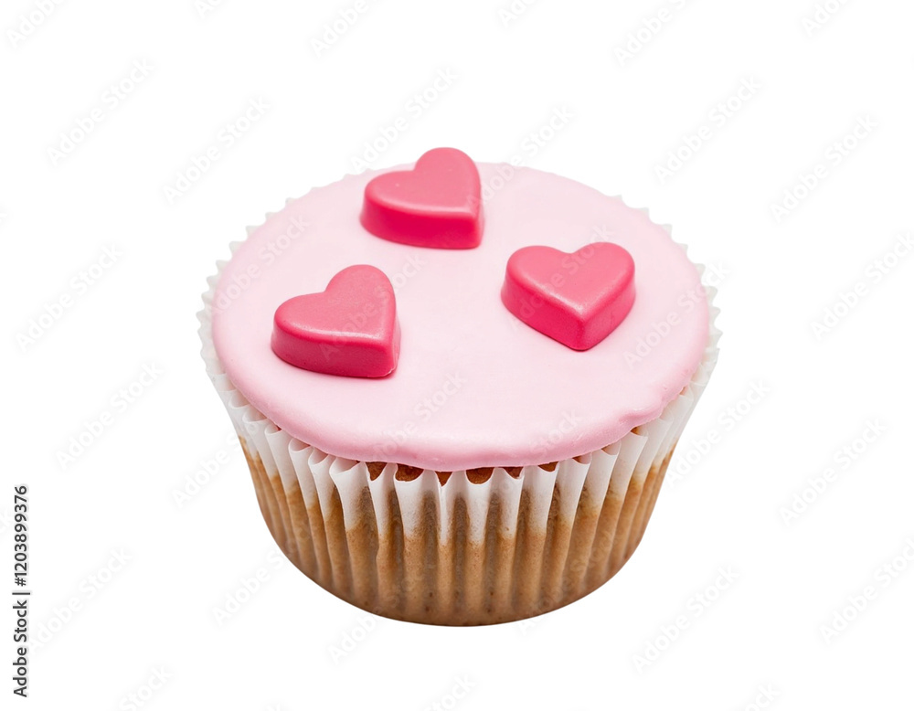 pink cupcake isolated on white pink cupcake isolated on white