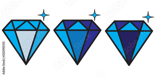 Diamond Icon, Diamond Shape Cut Face 