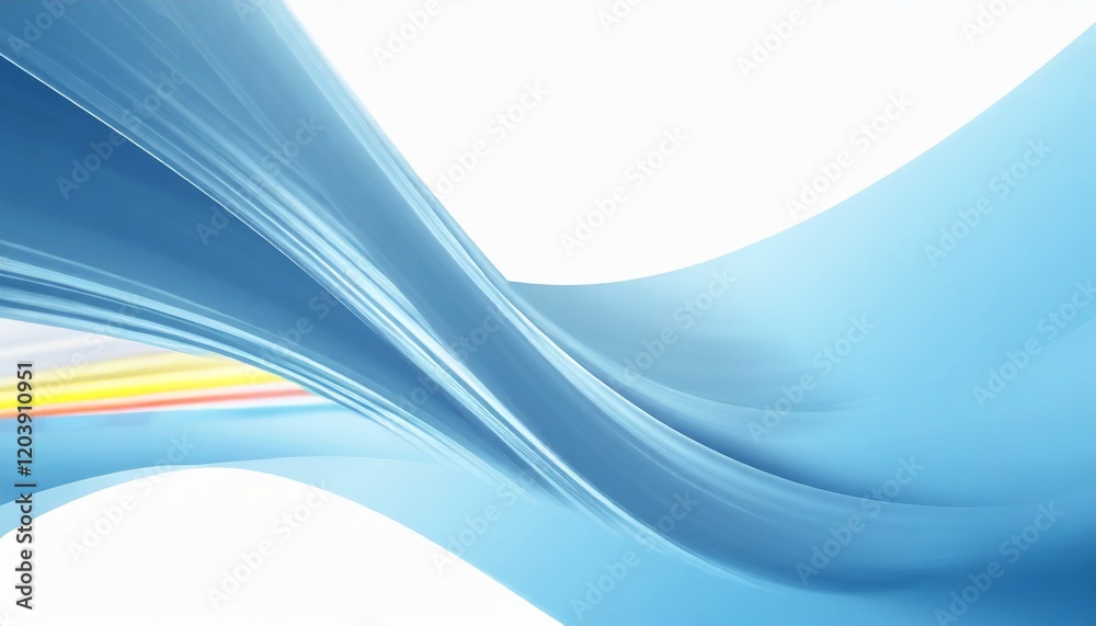 Obraz premium Abstract wavy minimal blue background with gradient colors