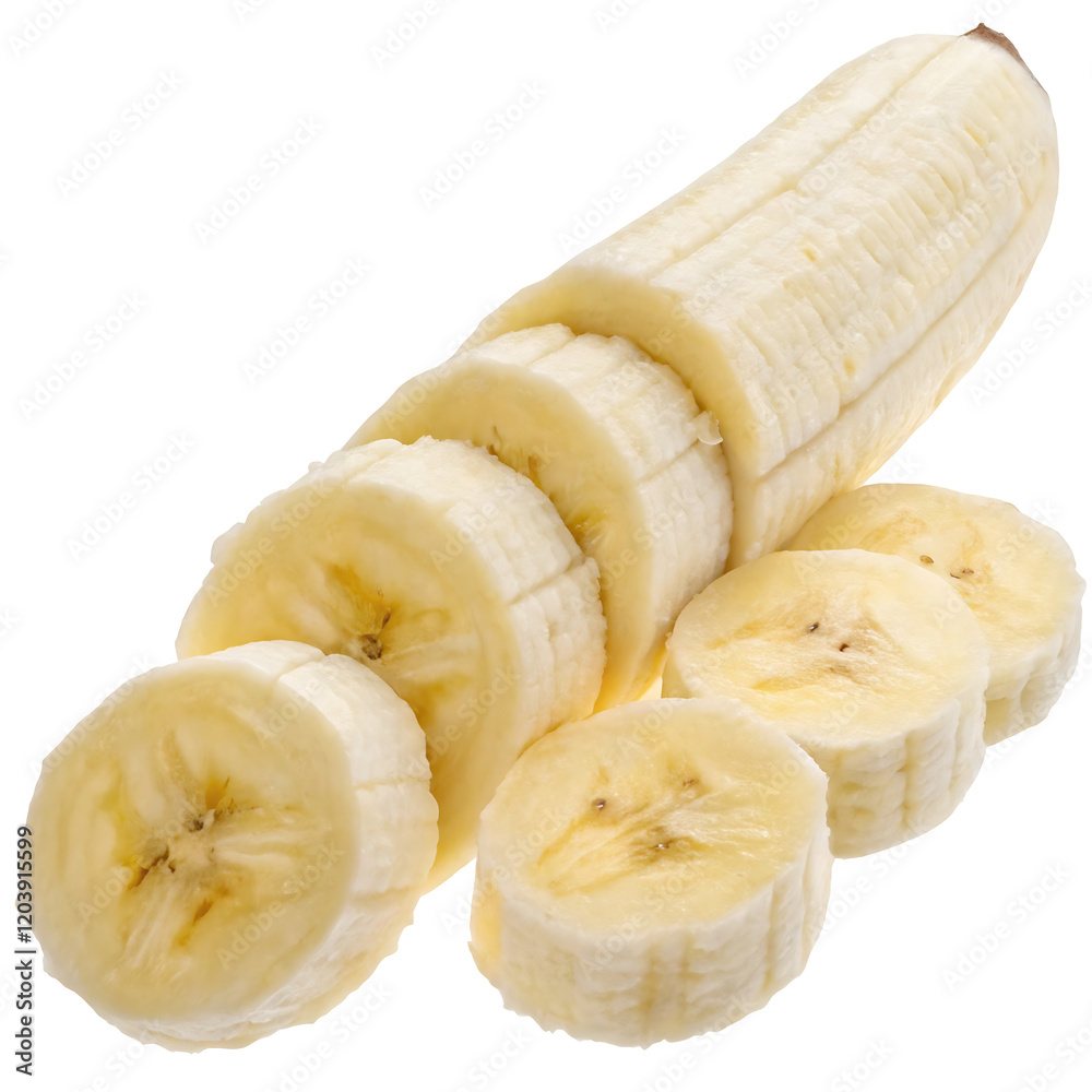sliced banana isolated on white sliced banana isolated on white